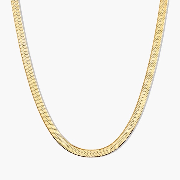 Mejuri Jewelry - Gold Herringbone Chain Necklace